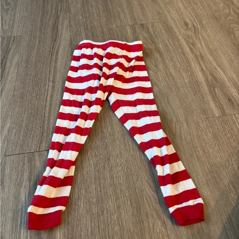 Red and White Striped Kids Pajama Bottoms